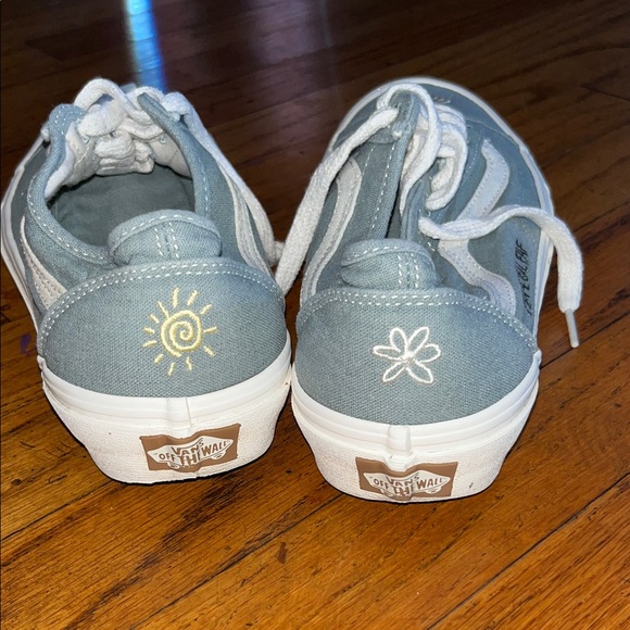 Vans Green and White Casual Old SKool Sneakers - Picture 6 of 6